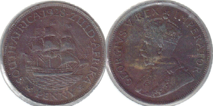 1928 South Africa Penny A002312